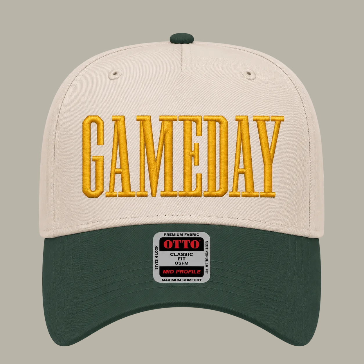 Green and Gold Gameday Hat