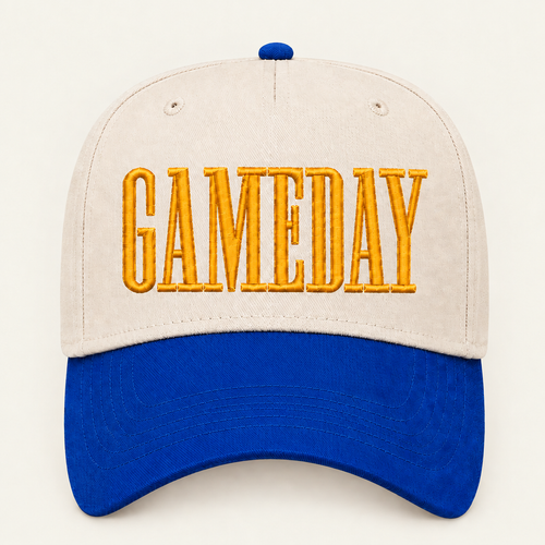 Blue and Gold hat, sticker removal preview