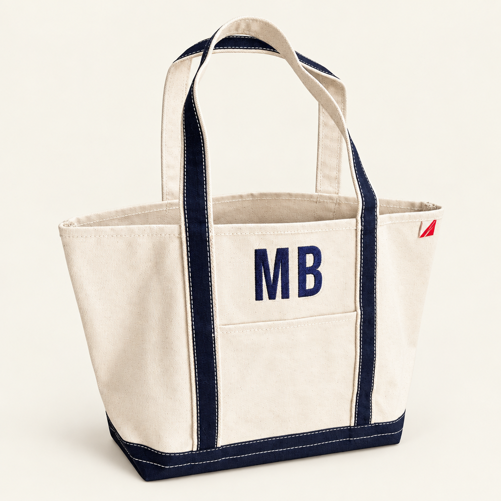 Navy tote alternate view