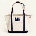 Navy tote front view