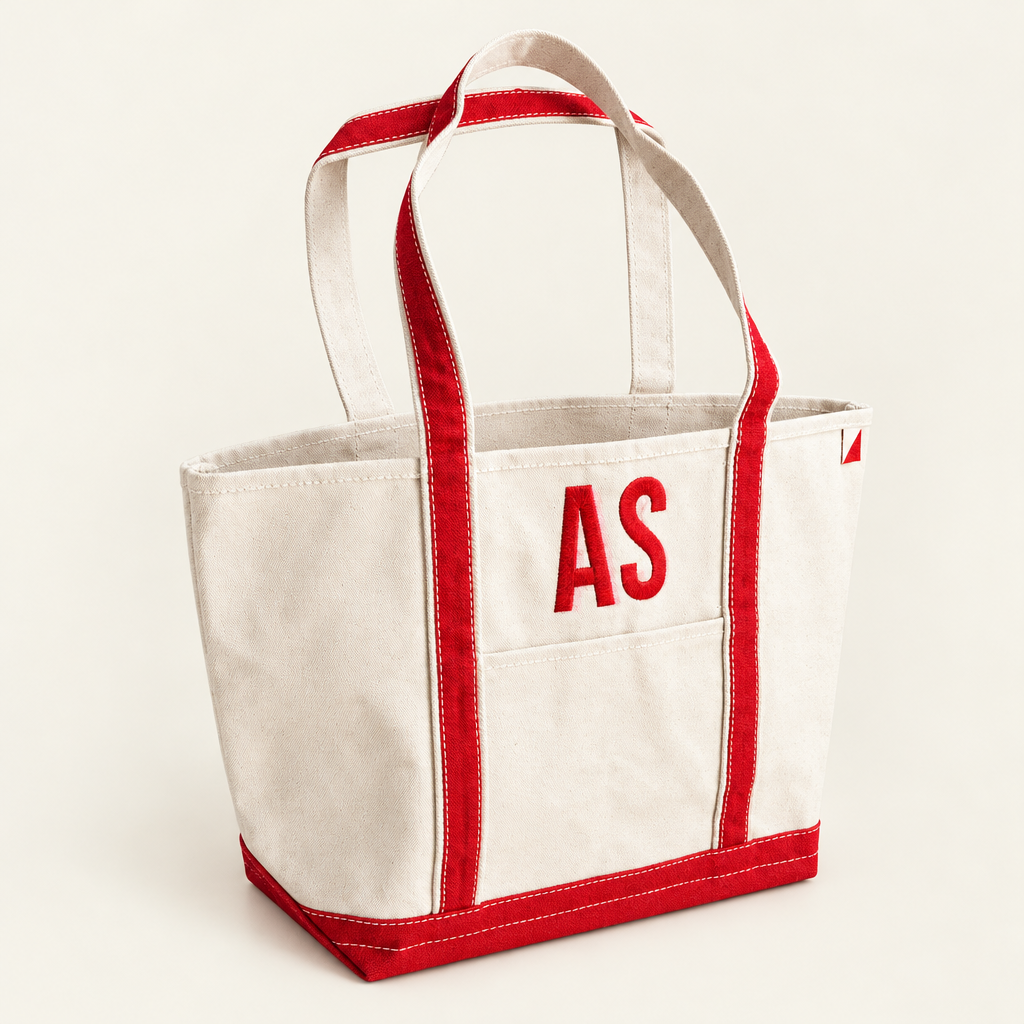 Red tote alternate view